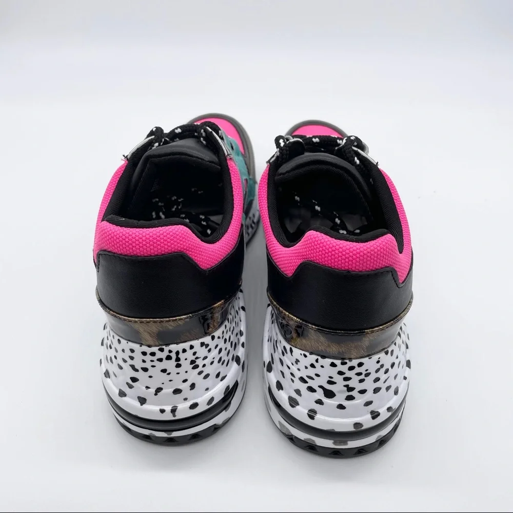 Steve Maddens Cliff Bright Multicolored Pink Blue Gray Sneakers - Picture 7 of 9